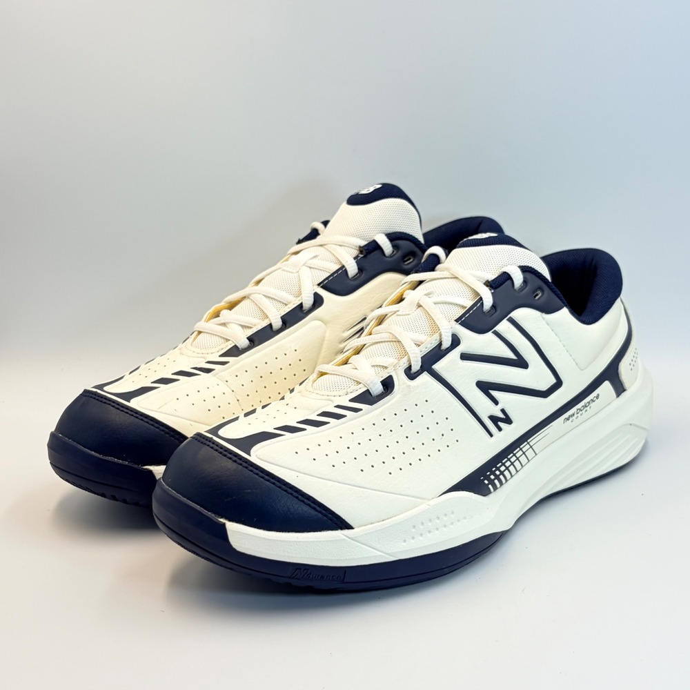 New Balance MCH696W5 White Navy 696 Court Pickleball Sneakers 12.5 2E Wide Shoes